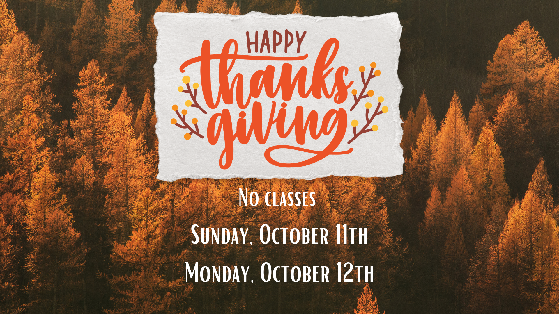 Holiday Closure